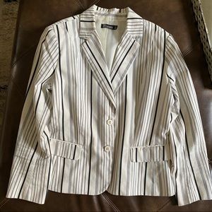 Beautiful, stylish, white striped jacket